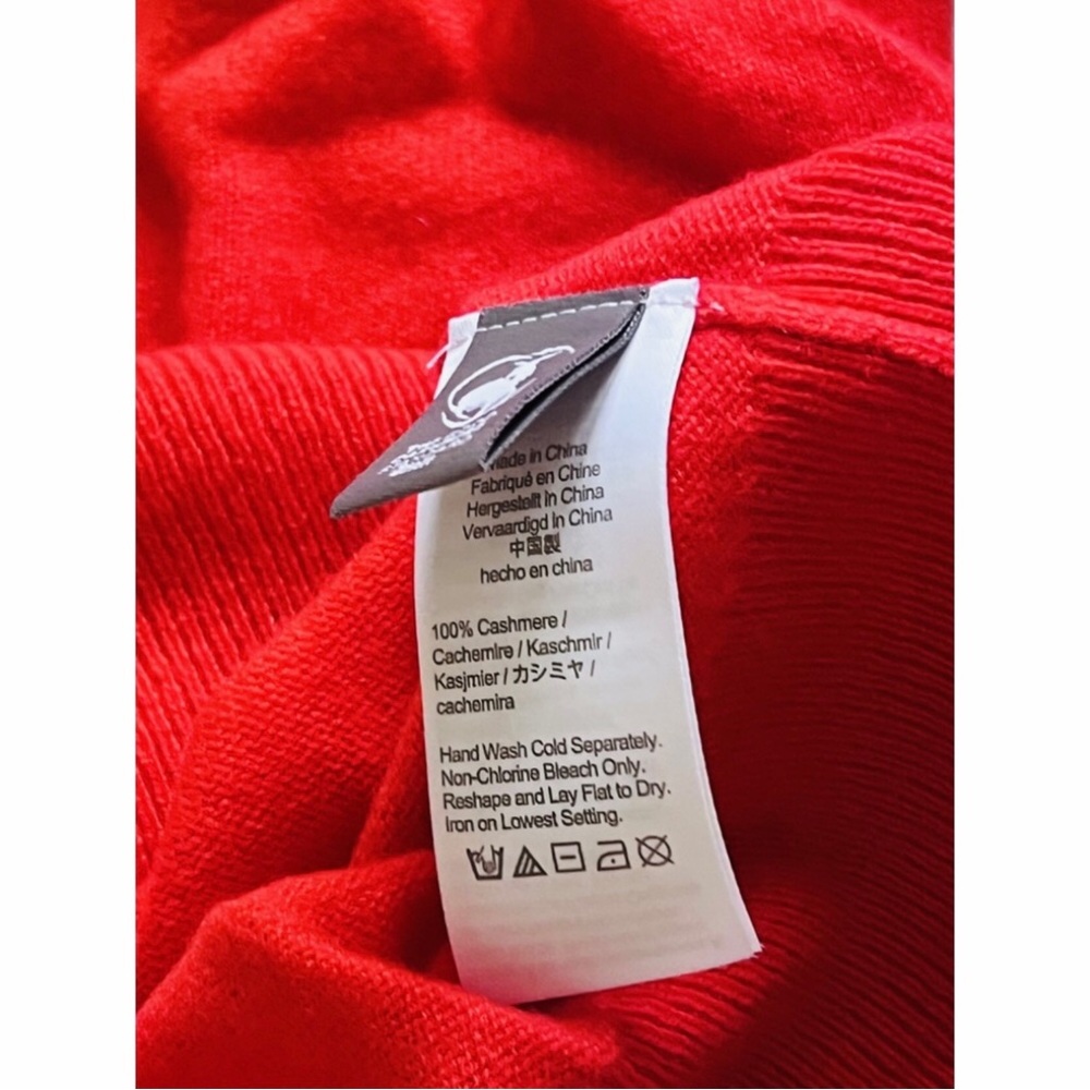 J Crew Cashmere Classic Fit Crewneck Sweater (Vibrant Red) - Picture 5 of 5